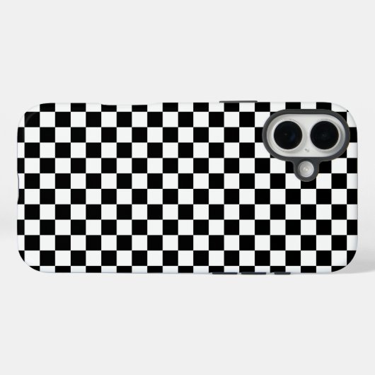 Zwart-wit schaakbordpatroon Case-Mate iPhone case (Achterkant (horizontaal))