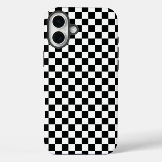 Zwart-wit schaakbordpatroon Case-Mate iPhone case (Achterkant)