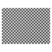 Zwart-wit schaakbordpatroon tafelkleed (Voorkant (Horizontaal))