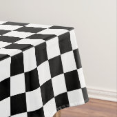 Zwart-wit schaakbordpatroon tafelkleed (Voorbeeld)