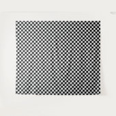 Zwart-wit schaakbordpatroon wandkleed (Voorkant (horizontaal))