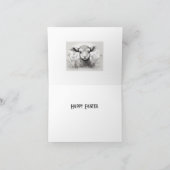 Zwart-wit schaap in de bloemen kaart (Binnen)