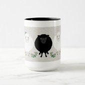 Zwart-wit schaap mok (Midden)