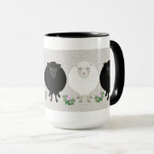 Zwart-wit schaap mok (Voorkant rechts)