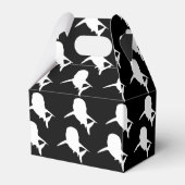 Zwart-wit Schaduw vis haai walvis patroon Bedankdoosjes (Achterkant)