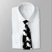 Zwart-wit Schaduw vis haai walvis patroon Stropdas (Gebonden)
