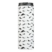 Zwart-wit Schaduw vis haai walvis patroon Thermosbeker (Achterkant)