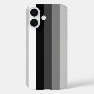 Zwart-wit schaduwstrepen iPhone 16 hoesje