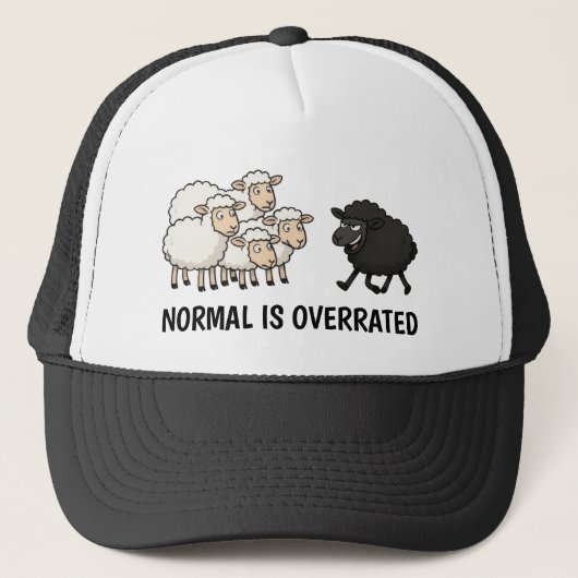 Zwart-wit Schapen Hoed Trucker Pet (Voorkant)