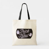 Zwart-wit Schattig Ghosts Trick or treat Tote Bag (Achterkant)