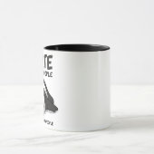 Zwart wit schattig grappig panda cartoon quote mok (Midden)