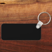 Zwart-wit Schattige Boog Handtekening Naam Lang Sleutelhanger (Voorkant)