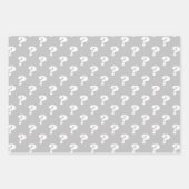 Zwart & Wit Schattige Cadeauverpakking (vraagteken Inpakpapier Vel (Voorkant 3)