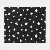 Zwart-wit Schattige esthetisch sterrenpatroon Fleece Deken (Voorkant (Horizontaal))