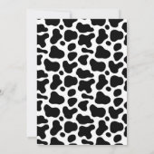 zwart-wit schattige koe zevende verjaardag kaart (Achterkant)