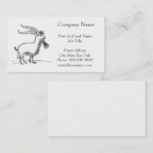 Zwart-wit Schattige Smiling Goat Cartoon Visitekaartje (Voorkant / Achterkant)