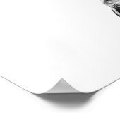 Zwart-wit Schattige Wilde Vogel Foto Poster (Hoek)