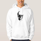Zwart Wit Schedel Fantasie Kunst Hoodie (Voorkant)