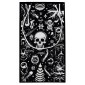 Zwart & Wit Schedel Gift Bag (Zwart) Klein Cadeauzakje (Achterkant)