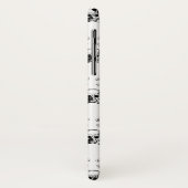 Zwart wit schedel Halloween Aangepast monogram Case-Mate iPhone Case (Achterkant/links)