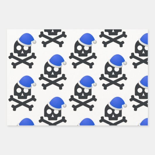 Zwart & wit schedel inpakpapier (Voorkant 2)