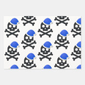 Zwart & wit schedel inpakpapier vel (Voorkant 2)