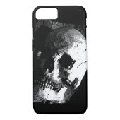 Zwart & Wit Schedel iPhone 7 Hoesje (Achterkant)