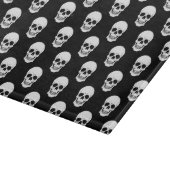 Zwart Wit Schedel Patroon Halloween Snijplank (Hoek)