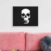 Zwart & Wit Schedel Pop Art Wrapped Canvas Afdruk (Insitu (Woonkamer))