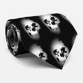 Zwart-wit schedel Stropdas (Opgerold)