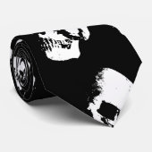 Zwart-wit schedel Stropdas (Opgerold)