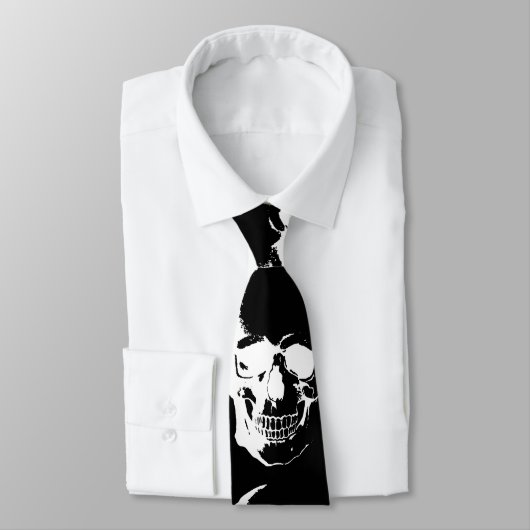 Zwart-wit schedel Stropdassen (Gebonden)
