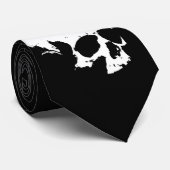 Zwart-wit schedel Stropdassen (Opgerold)