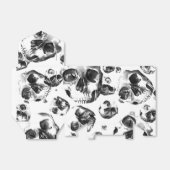 Zwart & Wit Schedels Skelet Schedel Kunst Patroon Bedankdoosjes (Uitgevouwen)