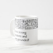 Zwart-wit Schematica Gepersonaliseerde Mok (Voorkant links)