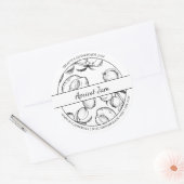 Zwart & Wit Schets Apricot Jam label (Envelop)
