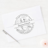 Zwart & Wit Schets Banaan Extract label (Envelop)