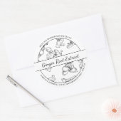 Zwart & Wit Schets Ginger Root Extract label (Envelop)