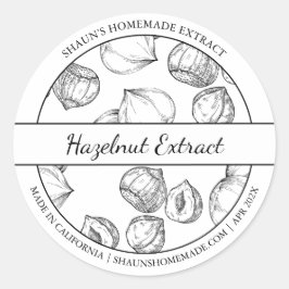 Zwart & Wit Schets Hazelnoot Extract label