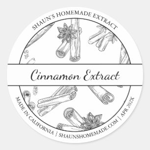 Zwart & Wit Schets Kaneel Extract label