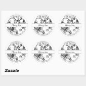 Zwart & Wit schets Kersenjam label (Vel)