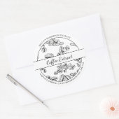 Zwart & Wit Schets Koffie Extract label (Envelop)