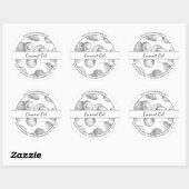 Zwart & Wit Schets Kokosolie label (Vel)