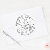 Zwart & Wit Schets Mango Jam label (Envelop)