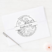 Zwart & Wit Schets Raspberry Jam label (Envelop)