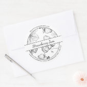 Zwart & Wit Schets Strawberry Jam label (Envelop)