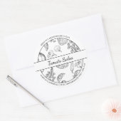 Zwart & Wit Schets Tomaat Salsa label (Envelop)