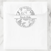 Zwart & Wit Schets Tomaat Salsa label (Tas)