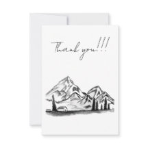 zwart-wit schets van bergen