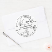 Zwart & Wit Schets Vanille Extract label (Envelop)